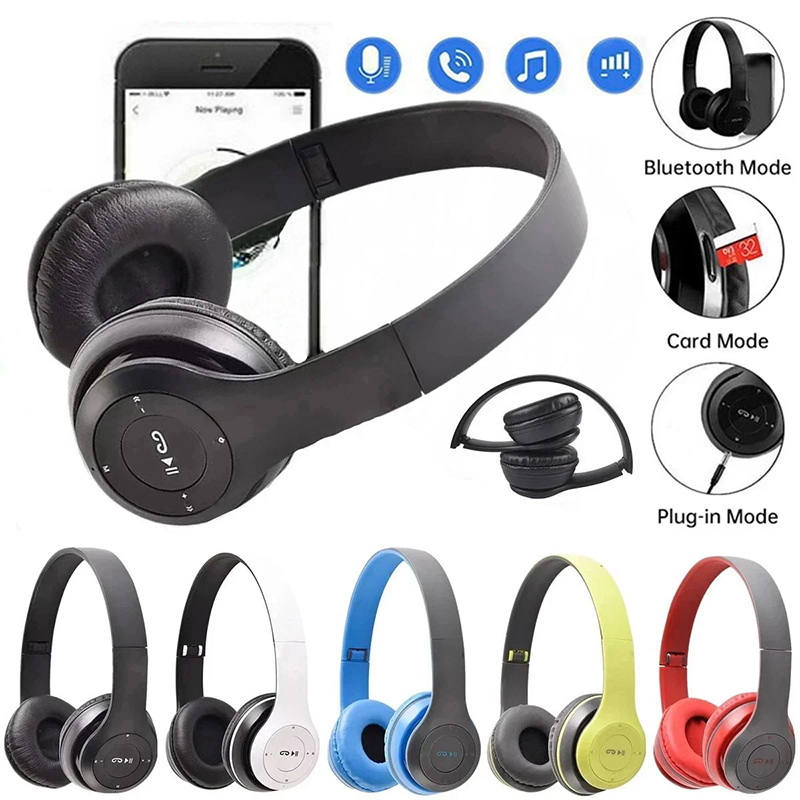 Pc Gaming Earphones - سماعات رأس بلوتوث لاسلكية فوق الأذن،