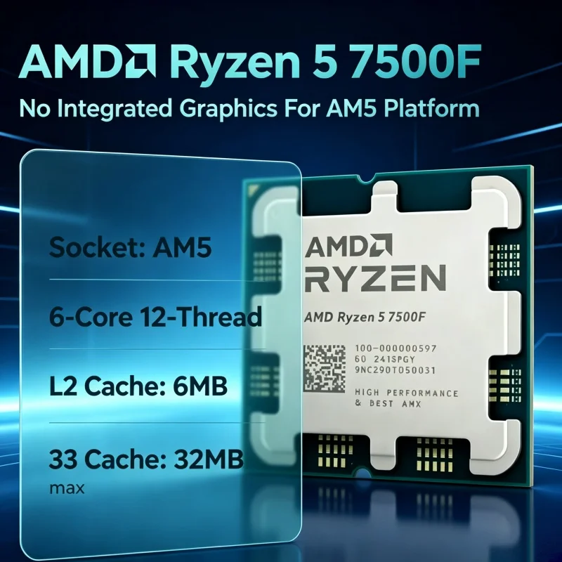 Pc Gaming Ryzen 5 - معالج AMD Ryzen 5 7500F للكمبيوتر