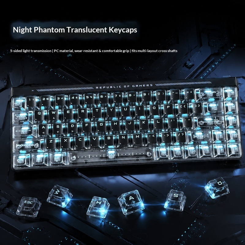 أغطية مفاتيح شفافة بإضاءة خلفي - مراجعة Pc Gaming Set وسعره