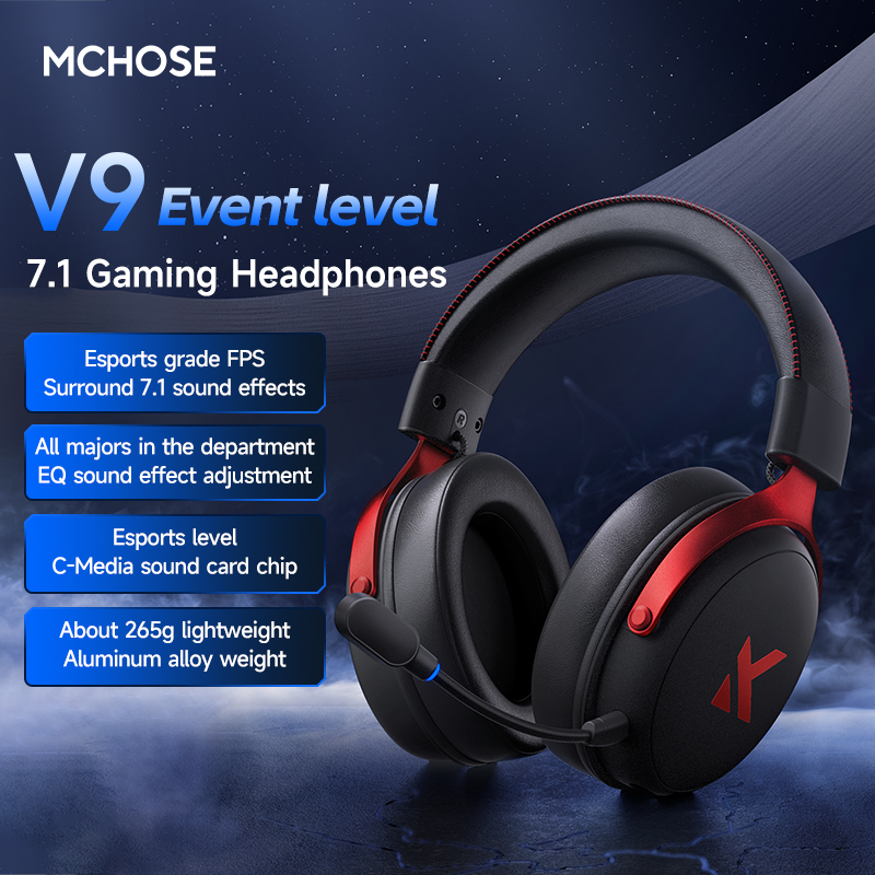 سماعة رأس MCHOSE V9 Pro 2 مع م - مراجعة Pc Gaming Earphones وسعره